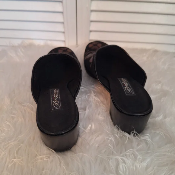 Brighton Fiona Floral Embroidered Clogs Sz 9M - Picture 5 of 6